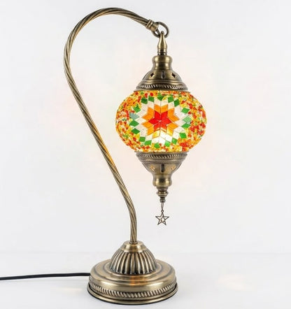 Handmade Moroccan Lamp, Turkish Glass Lamp, Perfect Companion for Living Room and Bedroom
