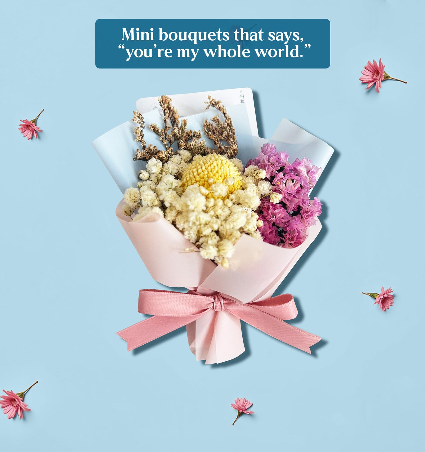 RoseGy™ Handmade & Standable Mini Bouquets for Her & Car (Best Gift)