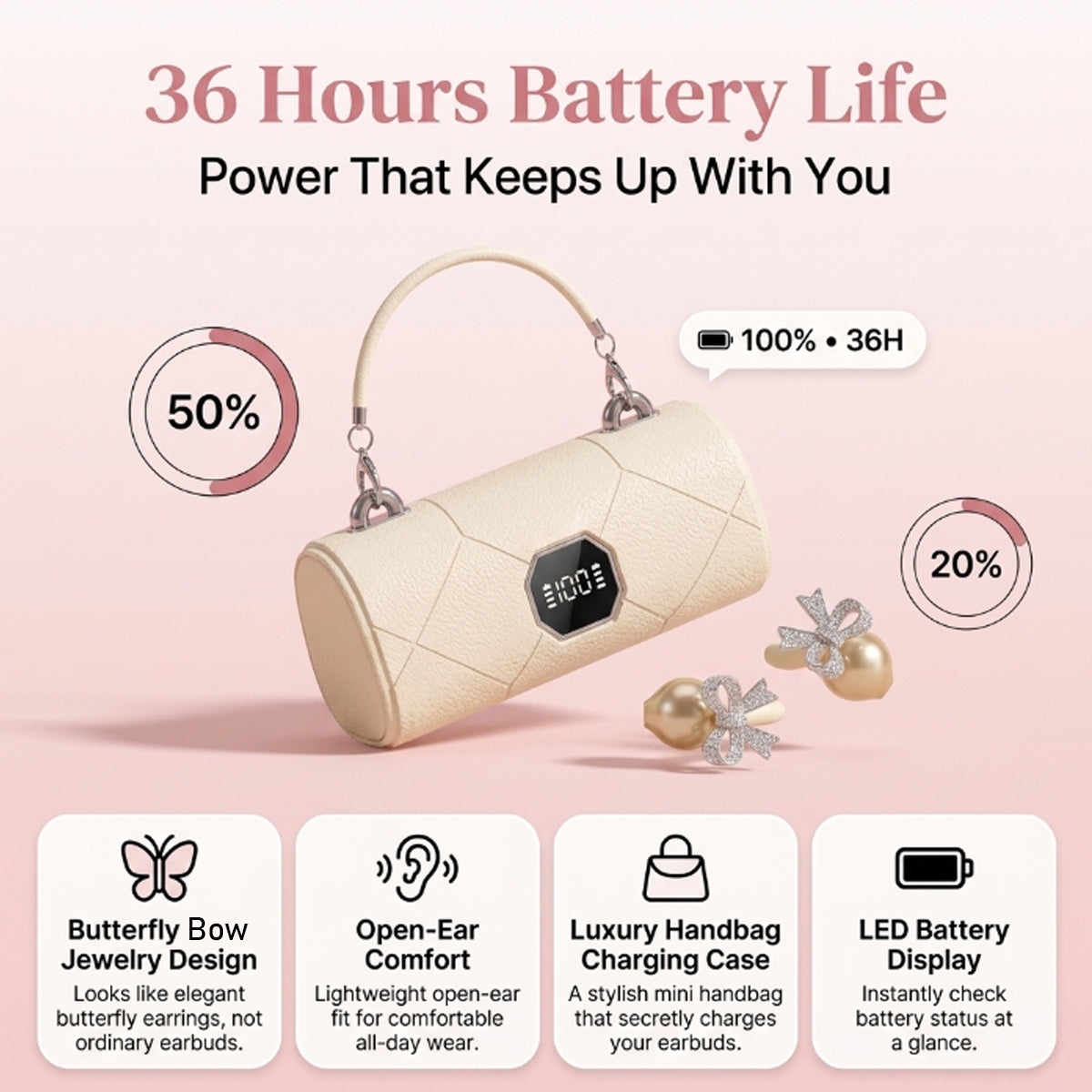Buterfly bow earbuds