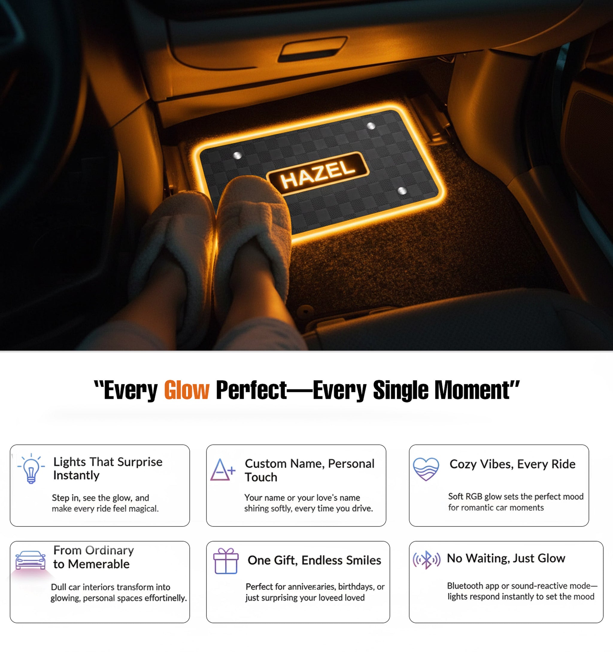 RoseGy™ Passenger Princess Custom Name Car Mat 3.0