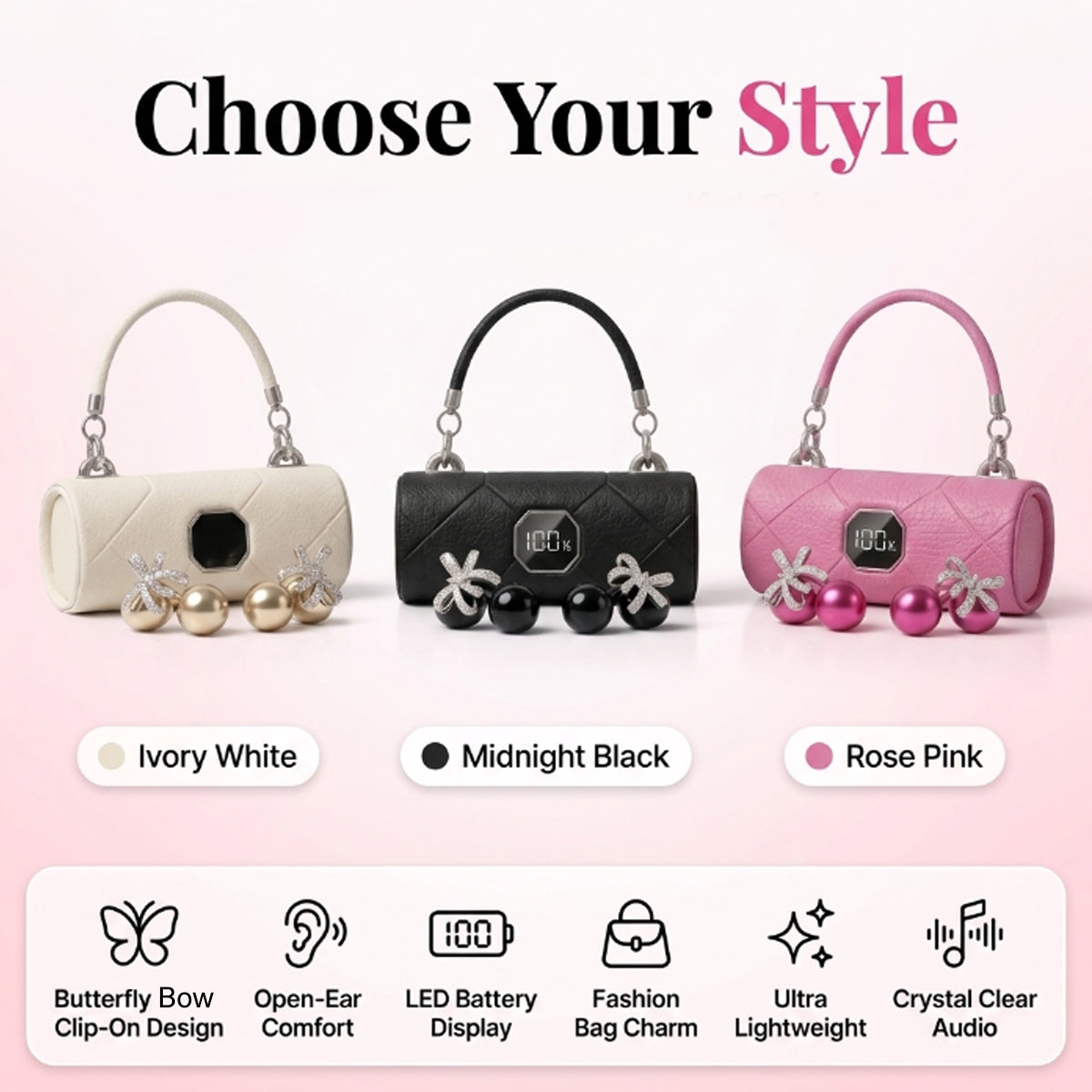 Buterfly bow earbuds