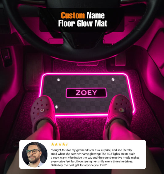 RoseGy™ Passenger Princess Custom Name Car Mat 3.0
