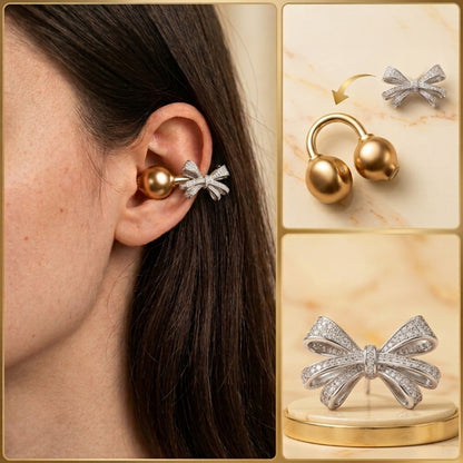 buterfly bow jewelry earbuds acessory