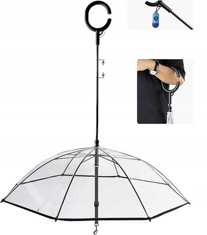 Rainy Necessary Dog Umbrella Leash – Keep Your Dog Dry & Safe in the Rain