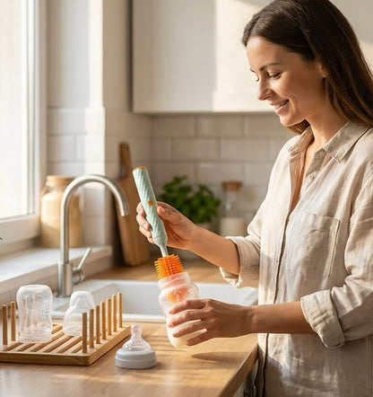 RoseGy™ Electric Silicone Bottle Brush, Baby Bottle Brush Cleaner, Straw Cleaner Brush, Travel Baby Essentials for Moms