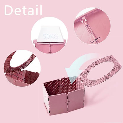 RoseGy™ Portable Folding Travel Potty for Toddlers – Reusable Kids Potty for Travel & Training