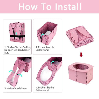 RoseGy™ Portable Folding Travel Potty for Toddlers – Reusable Kids Potty for Travel & Training