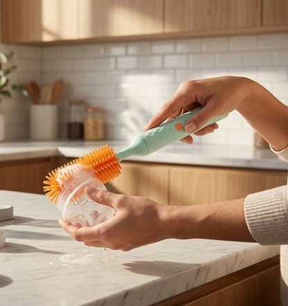 RoseGy™ Electric Silicone Bottle Brush, Baby Bottle Brush Cleaner, Straw Cleaner Brush, Travel Baby Essentials for Moms