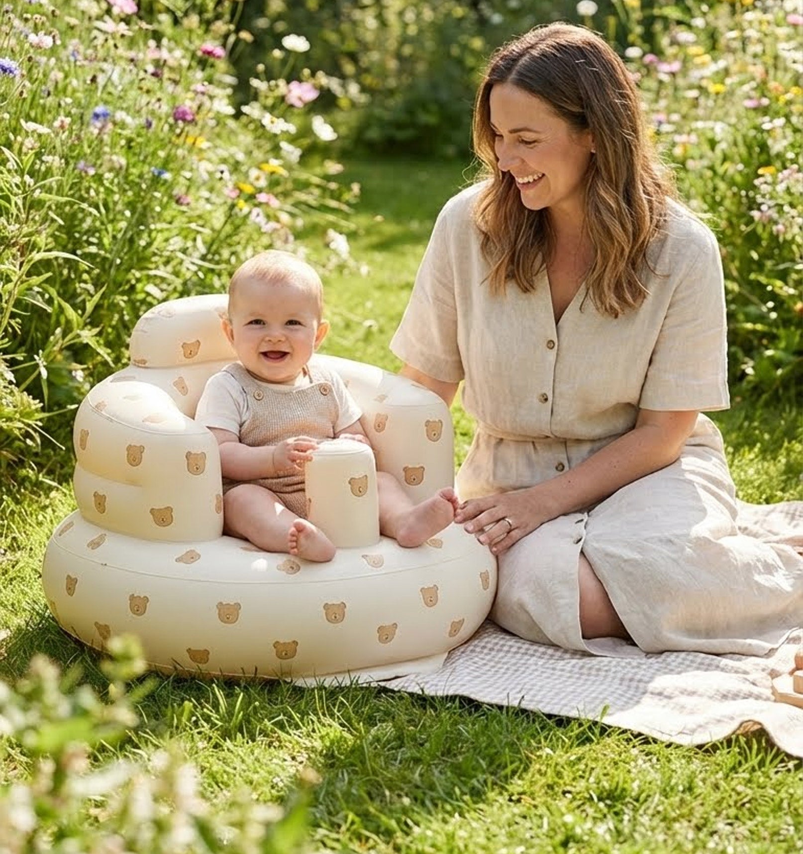 RoseGy™ Inflatable Baby chair 5.0 with Built-in Pump