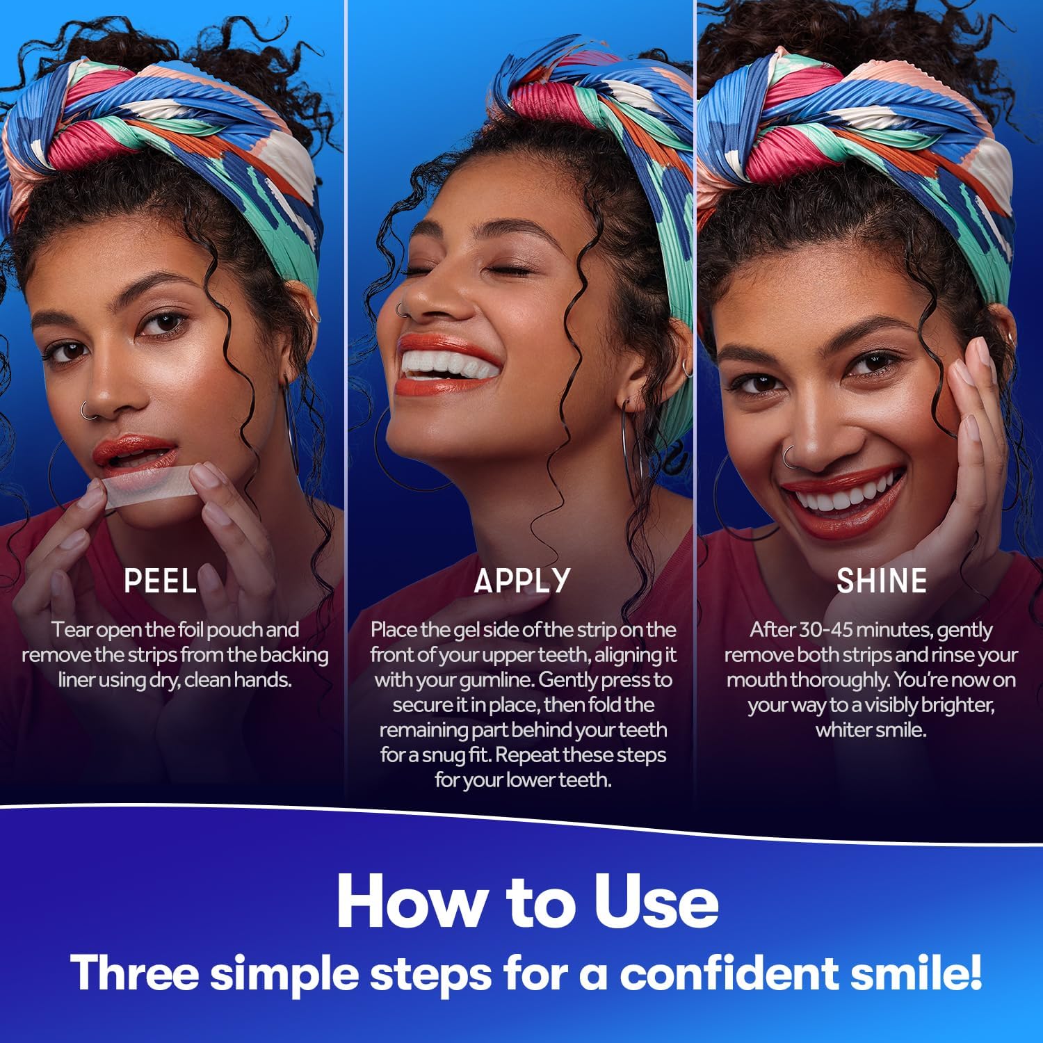 RoseGy™ Coconut Teeth Whitening Strips - 7-Day Treatment with Non-Slip, Dry Strip Technology
