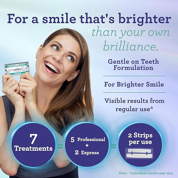 RoseGy™ Coconut Teeth Whitening Strips - 7-Day Treatment with Non-Slip, Dry Strip Technology