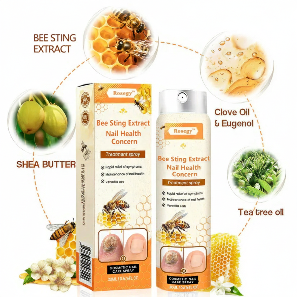 Rosegy Bee Sting  Extract Nail Care Spray –Moisturizing & Brightening Formula