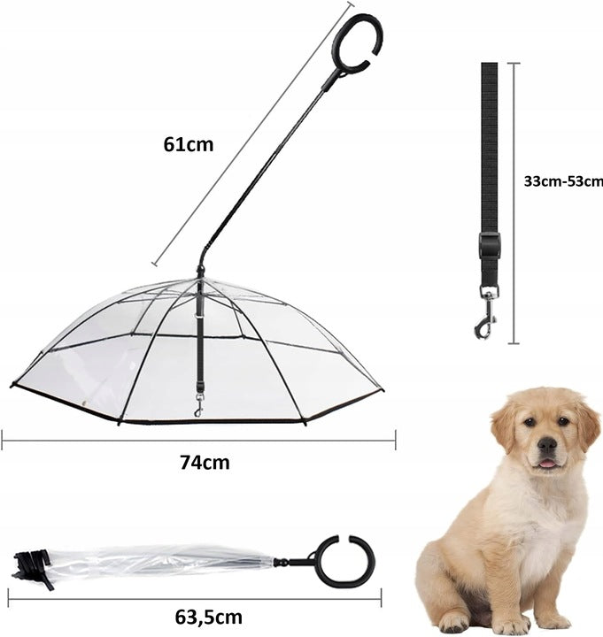 Rainy Necessary Dog Umbrella Leash – Keep Your Dog Dry & Safe in the Rain