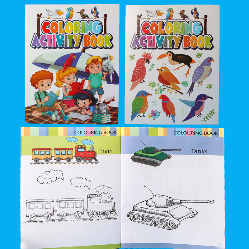 Coloring Activity Books (A4, Suitable for Large, Random Pictures)