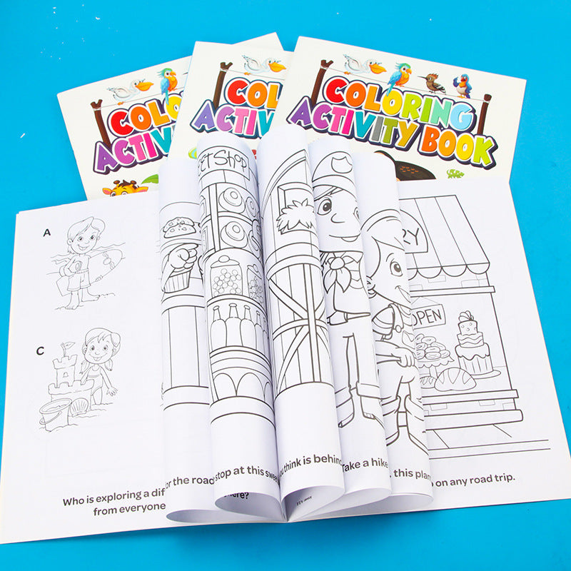 Coloring Activity Books (A4, Suitable for Large, Random Pictures)