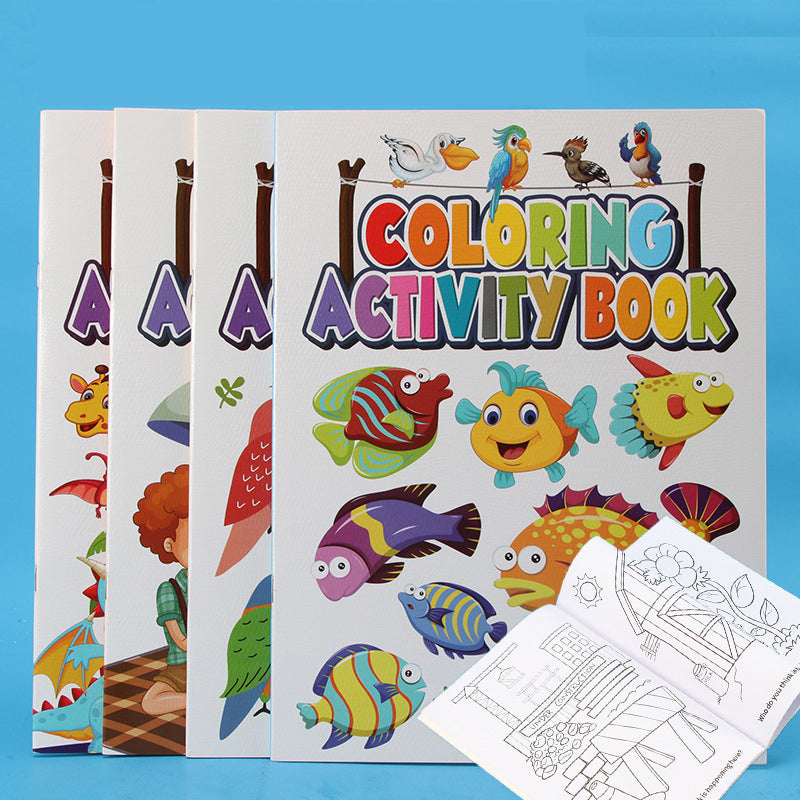 Coloring Activity Books (A4, Suitable for Large, Random Pictures)