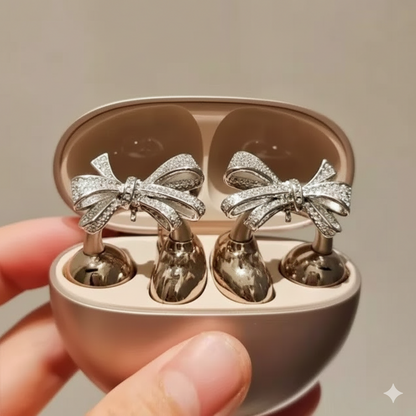 2 sets = 8 earbuds decorative accessories (4 Butterflies,  2 Snowflakes, 2 Bowknots)