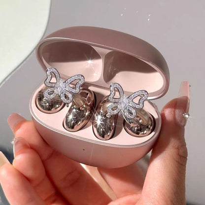 2 sets = 8 earbuds decorative accessories (4 Butterflies,  2 Snowflakes, 2 Bowknots)