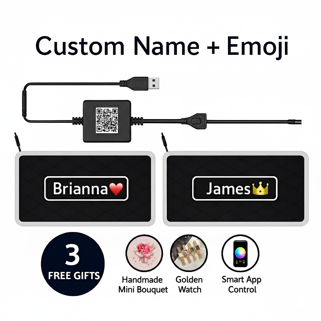 RoseGy™ Passenger Princess Custom Name Car Mat 3.0