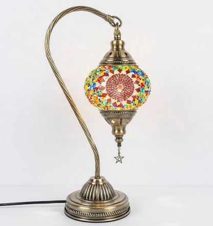 Handmade Moroccan Lamp, Turkish Glass Lamp, Perfect Companion for Living Room and Bedroom