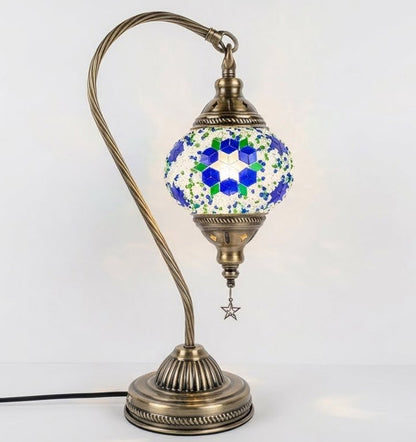 Handmade Moroccan Lamp, Turkish Glass Lamp, Perfect Companion for Living Room and Bedroom