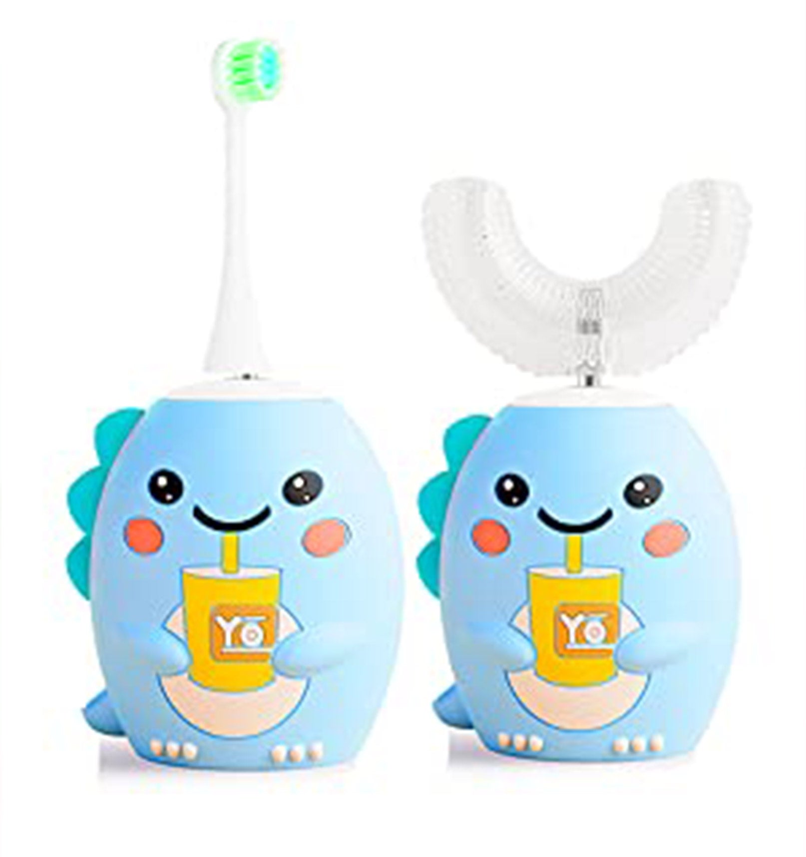 Rosegy  Kids U-Shaped Electric Toothbrush (Ages 6–12) – Dinosaur Design, 360° Cleaning, 5 Modes, Waterproof