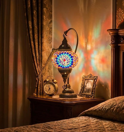 Handmade Moroccan Lamp, Turkish Glass Lamp, Perfect Companion for Living Room and Bedroom