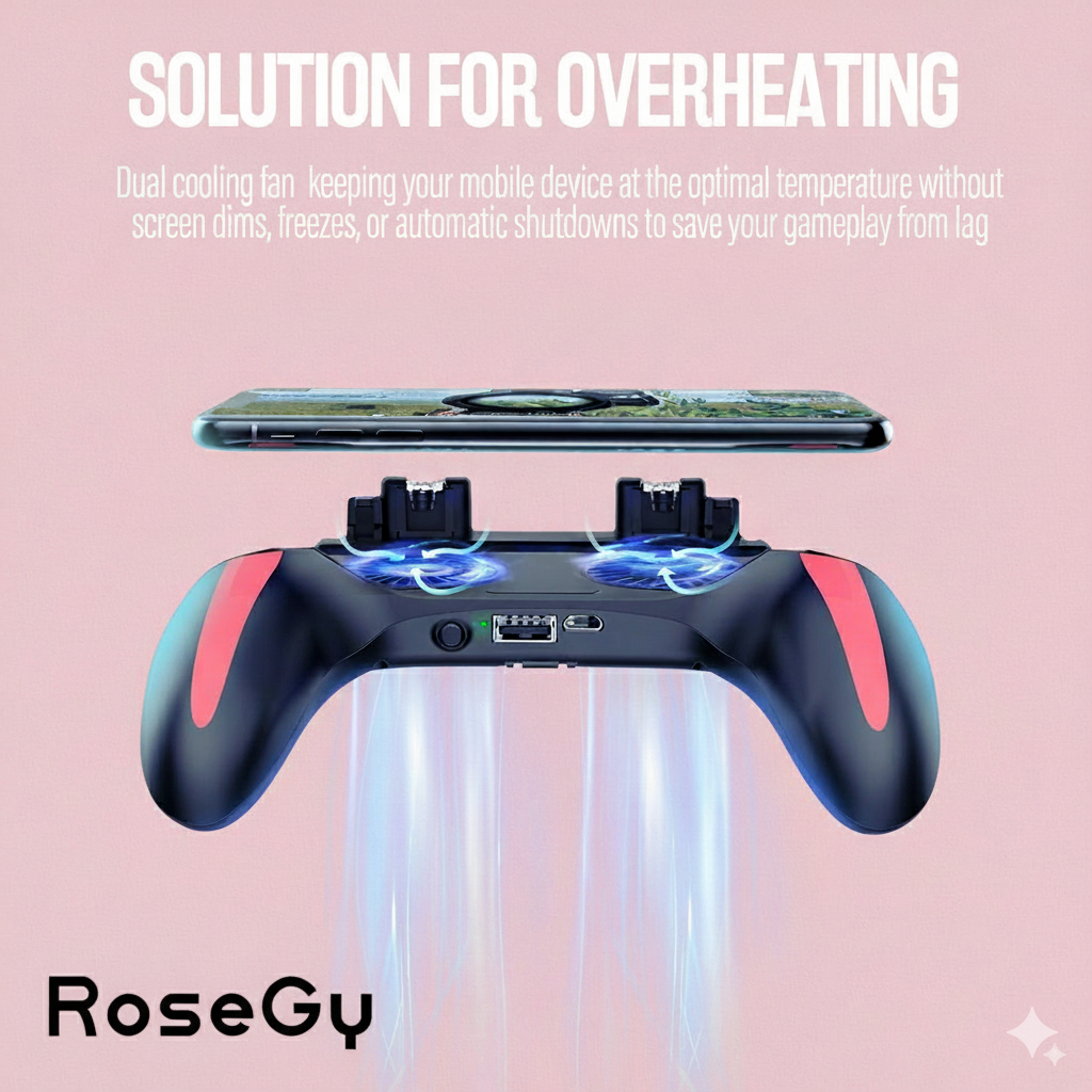 RoseGy™ Pro FPS Gaming Grip/Game Pad for Call of Duty/PUBG/Fortnite (4.7-7" Android & iPhone)