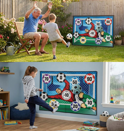 Rosegay Indoor Outdoor Children' Football Training Mat Soccer Ball Game Set Flannel Goals Target