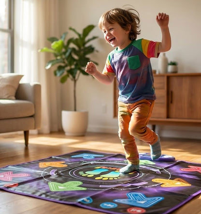 Electronic Music Dance Mat for Kids (Ages 3-12) – Light-Up 6-Button Pad, Wireless Bluetooth, 5 Fun Game Modes
