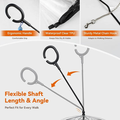 Rainy Necessary Dog Umbrella Leash – Keep Your Dog Dry & Safe in the Rain