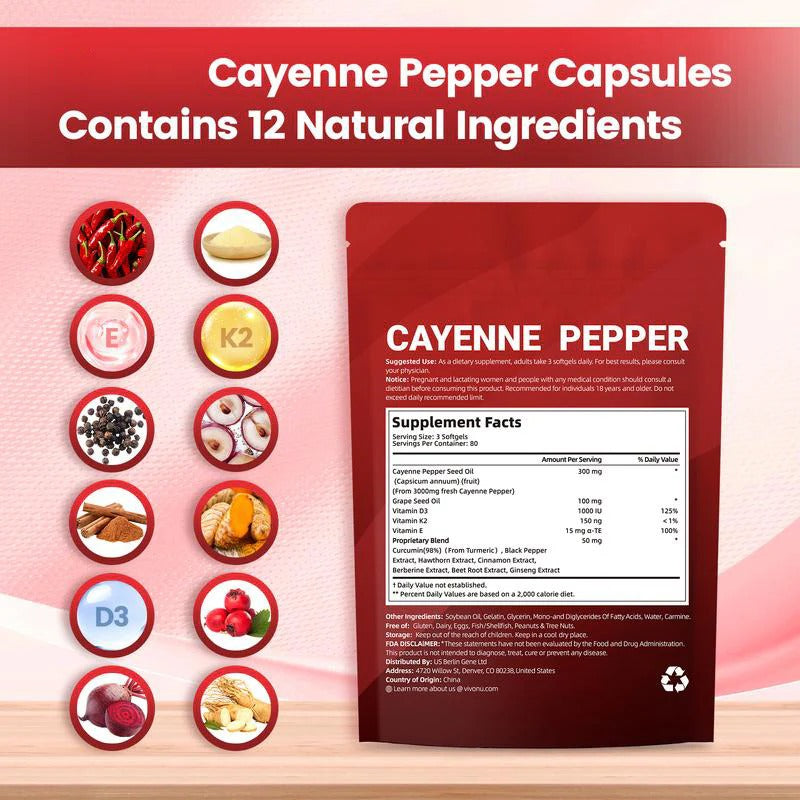Men’s Performance & Timing Support – Cayenne Pepper Advanced Formula