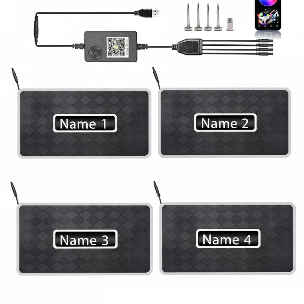 RoseGy™ Passenger Princess Custom Name Car Mat 3.0