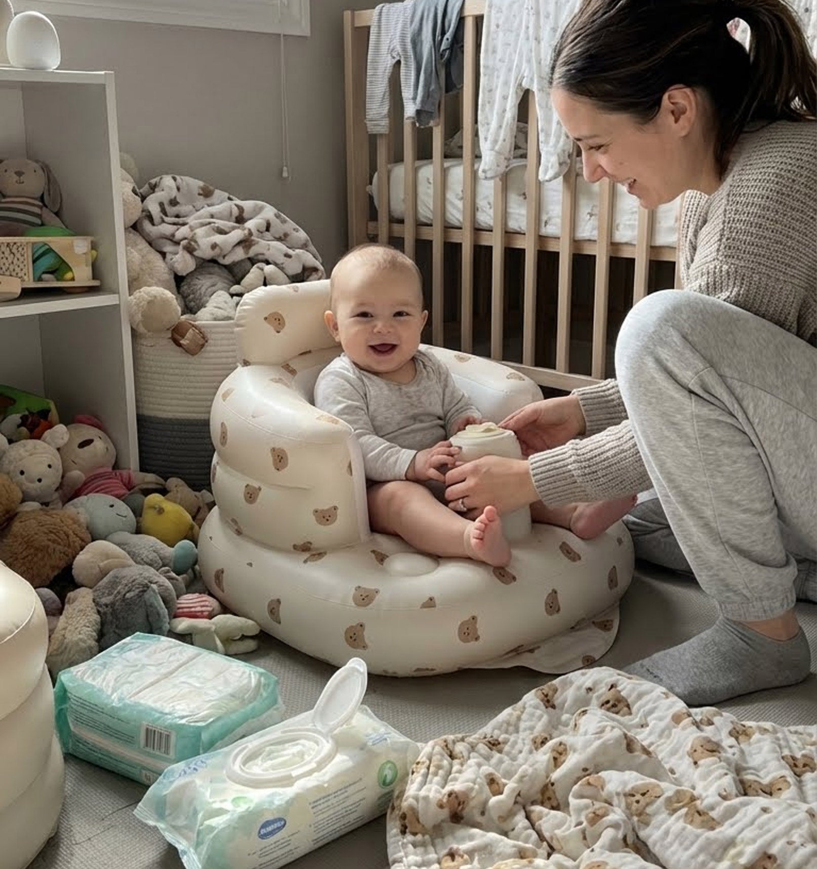 RoseGy™ Inflatable Baby chair 5.0 with Built-in Pump