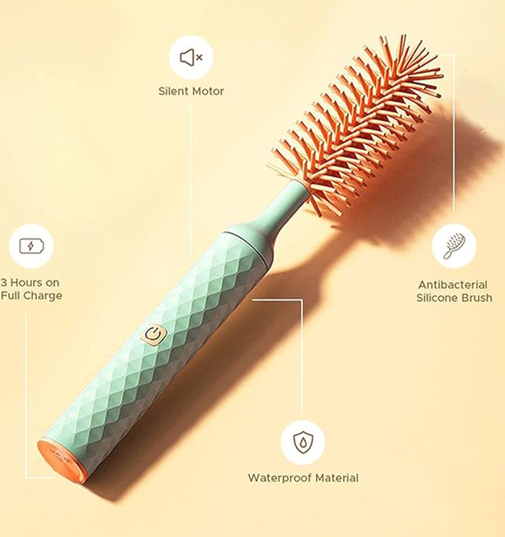 RoseGy™ Electric Silicone Bottle Brush, Baby Bottle Brush Cleaner, Straw Cleaner Brush, Travel Baby Essentials for Moms