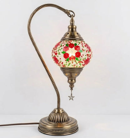 Handmade Moroccan Lamp, Turkish Glass Lamp, Perfect Companion for Living Room and Bedroom