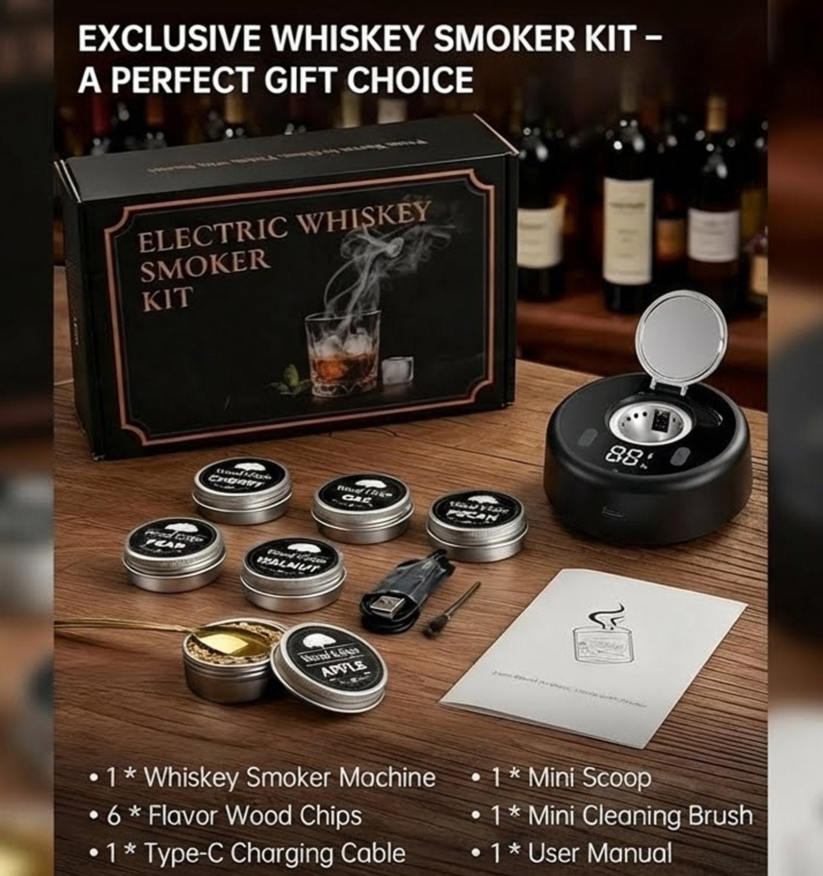 Whisky Electric Smoke 5.0. An Elegant Way to Smoke Your Whiskey at Home