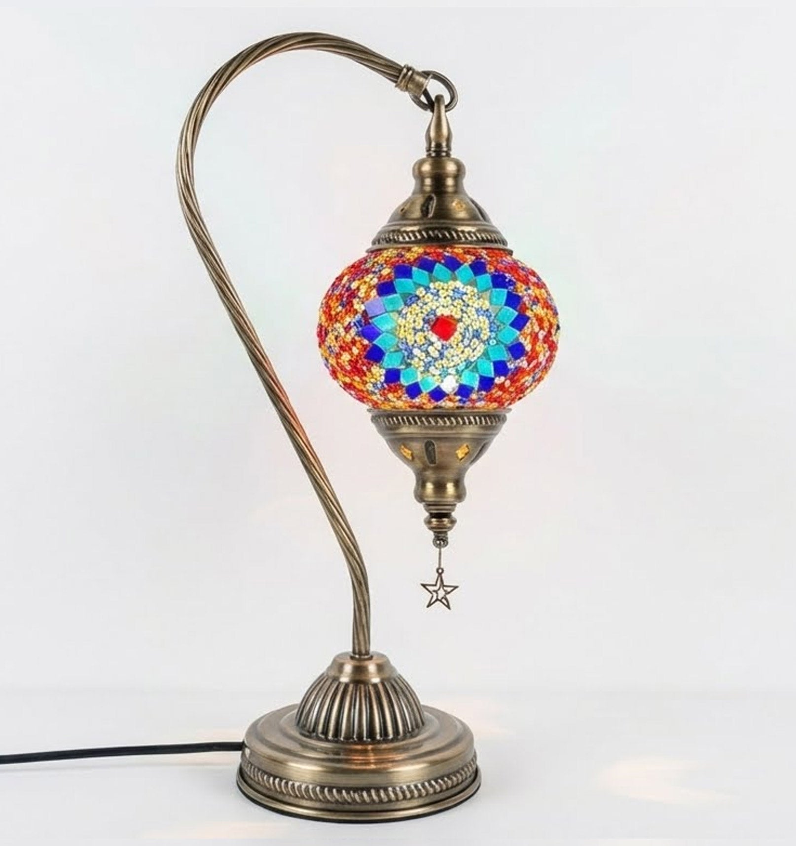 Handmade Moroccan Lamp, Turkish Glass Lamp, Perfect Companion for Living Room and Bedroom