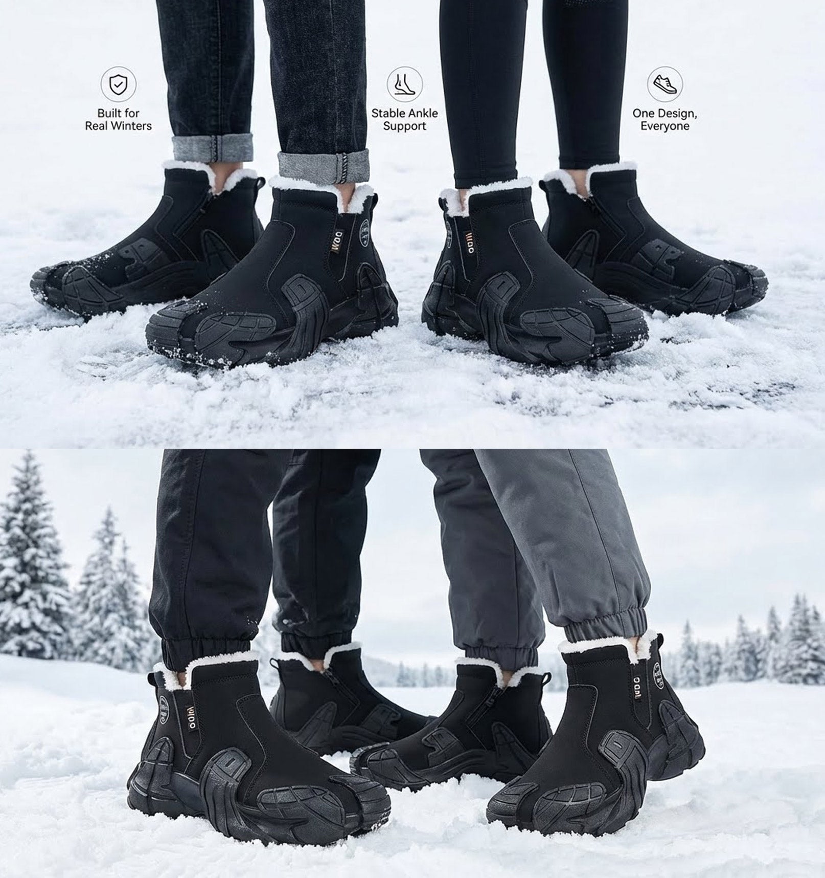 Rosegy winter boots water proof