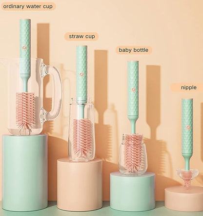 RoseGy™ Electric Silicone Bottle Brush, Baby Bottle Brush Cleaner, Straw Cleaner Brush, Travel Baby Essentials for Moms