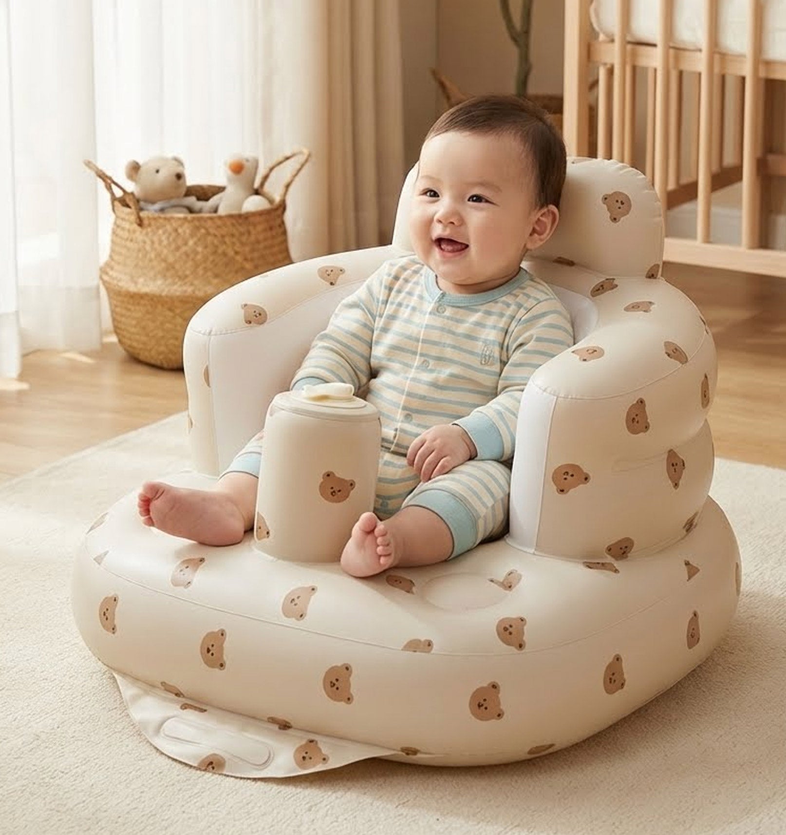 RoseGy™ Inflatable Baby chair 5.0 with Built-in Pump